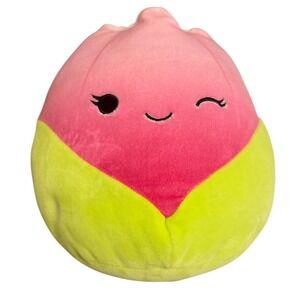 Squishmallows Pink Tulip Flower Winking Face Plush Toy Spring Squad Kellytoy